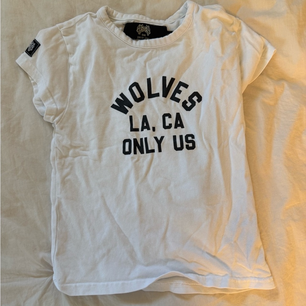 Darcsport SHE White Baby Tee Size S